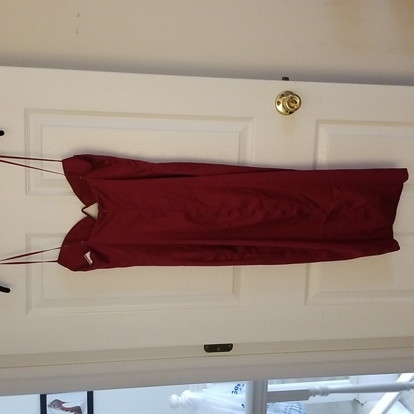 Burgundy Oh Polly Midi Dress - Picture 5 of 5
